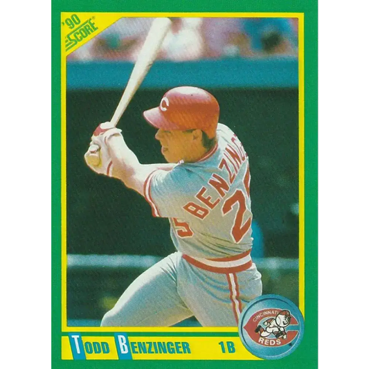 1990 Score #65 Todd Benzinger NM-MT Cincinnati Reds Baseball Card - Baseball Card Single