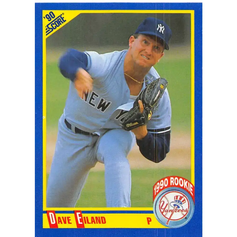 1990 Score #652 Dave Eiland NM-MT New York Yankees Baseball Card - Baseball Card Single