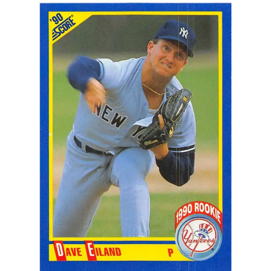 1990 Score #652 Dave Eiland NM-MT New York Yankees Baseball Card - Baseball Card Single