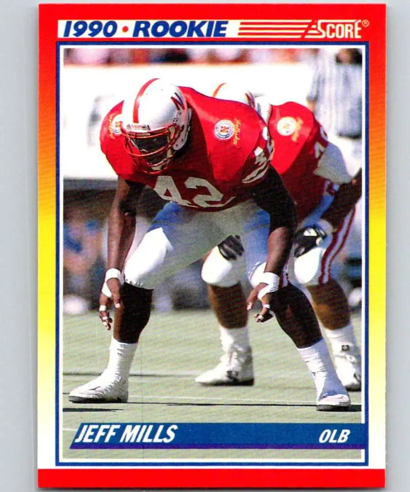 1990 Score #653 Jeff Mills NM-MT RC Rookie San Diego Chargers Football Card - Football Card Single
