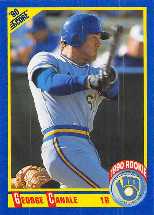 1990 Score #656 George Canale EX Excellent RC Rookie Milwaukee Brewers Baseball Card - Baseball Card Single