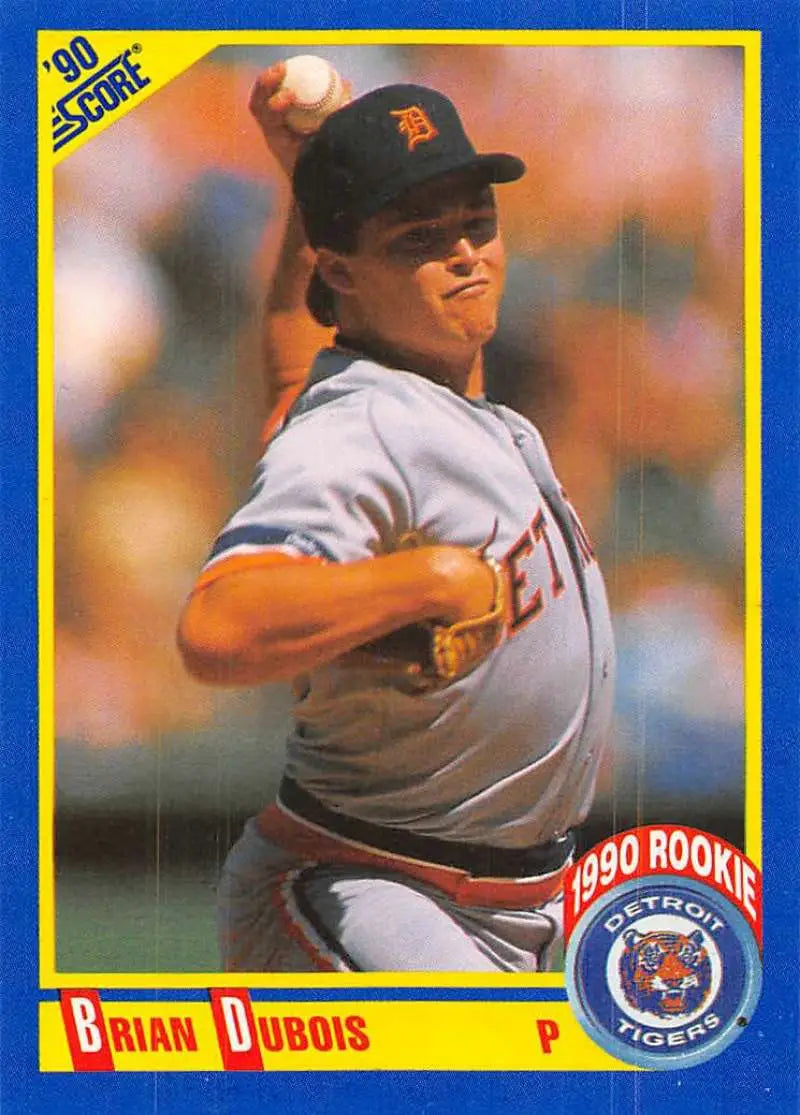 1990 Score #657 Brian DuBois EX Excellent RC Rookie Detroit Tigers Baseball Card - Baseball Card Single