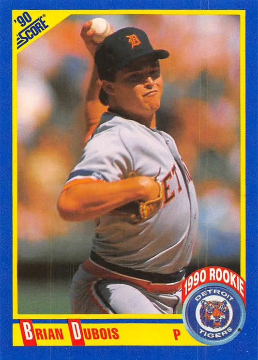 1990 Score #657 Brian DuBois EX Excellent RC Rookie Detroit Tigers Baseball Card - Baseball Card Single