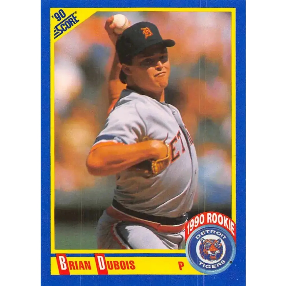1990 Score #657 Brian DuBois UER NM-MT RC Rookie Detroit Tigers Baseball Card - Baseball Card Single