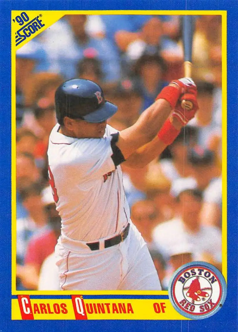 1990 Score #658 Carlos Quintana EX Excellent Boston Red Sox Baseball Card - Baseball Card Single