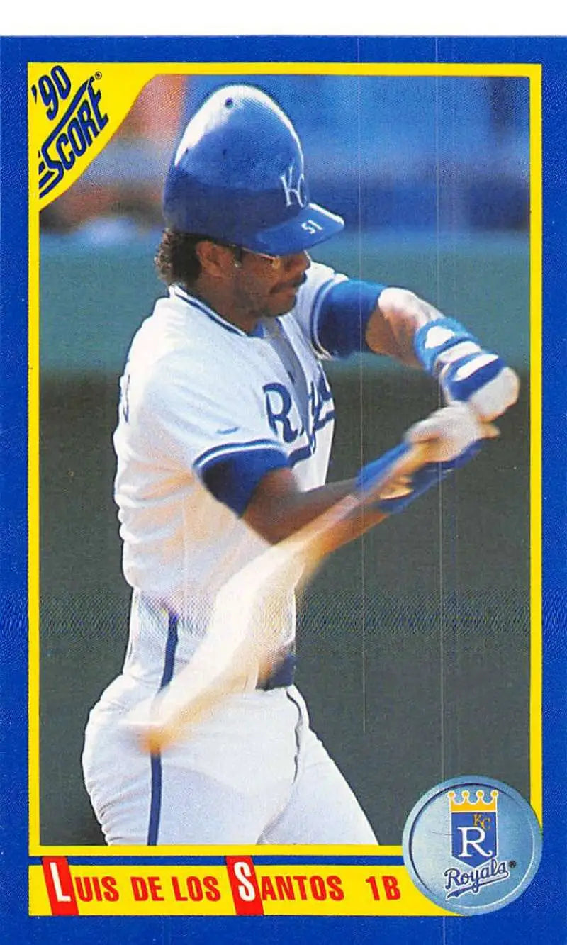 1990 Score #659 Luis de los Santos EX Excellent Kansas City Royals Baseball Card - Baseball Card Single