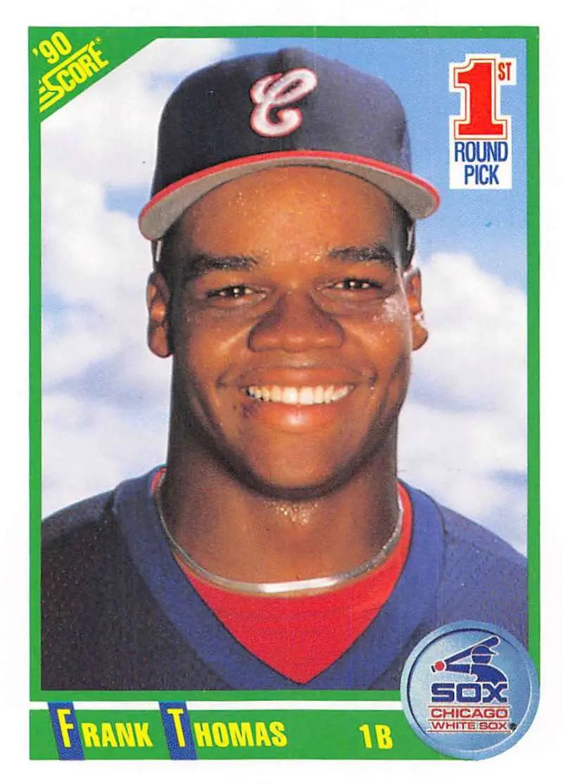 1990 Score #663 Frank Thomas EX Excellent RC Rookie Chicago White Sox Baseball Card - Baseball Card Single