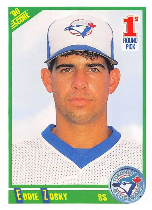 1990 Score #665 Eddie Zosky EX Excellent RC Rookie Toronto Blue Jays Baseball Card - Baseball Card Single