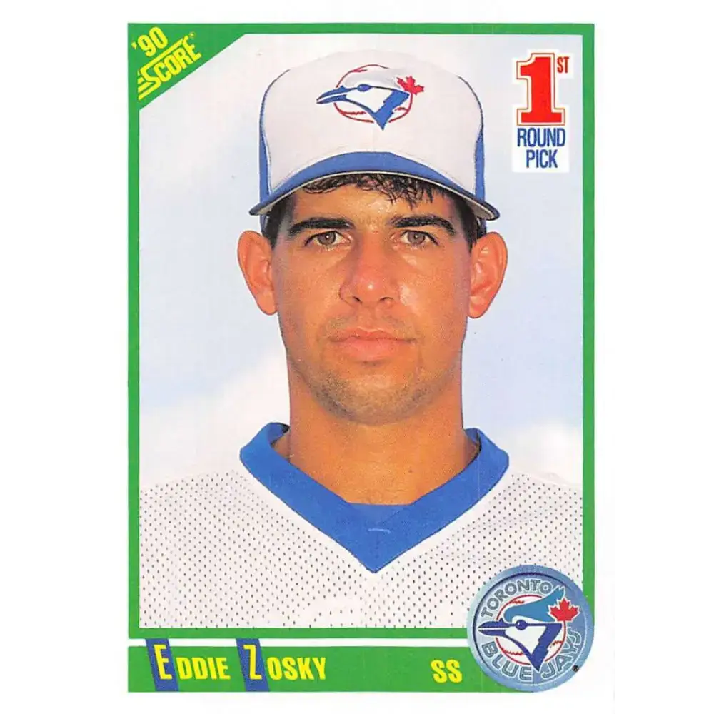 1990 Score #665 Eddie Zosky NM-MT RC Rookie Toronto Blue Jays Baseball Card - Baseball Card Single