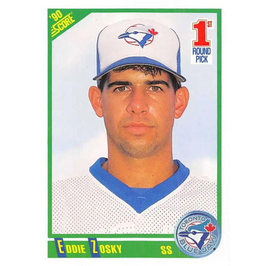 1990 Score #665 Eddie Zosky NM-MT RC Rookie Toronto Blue Jays Baseball Card - Baseball Card Single