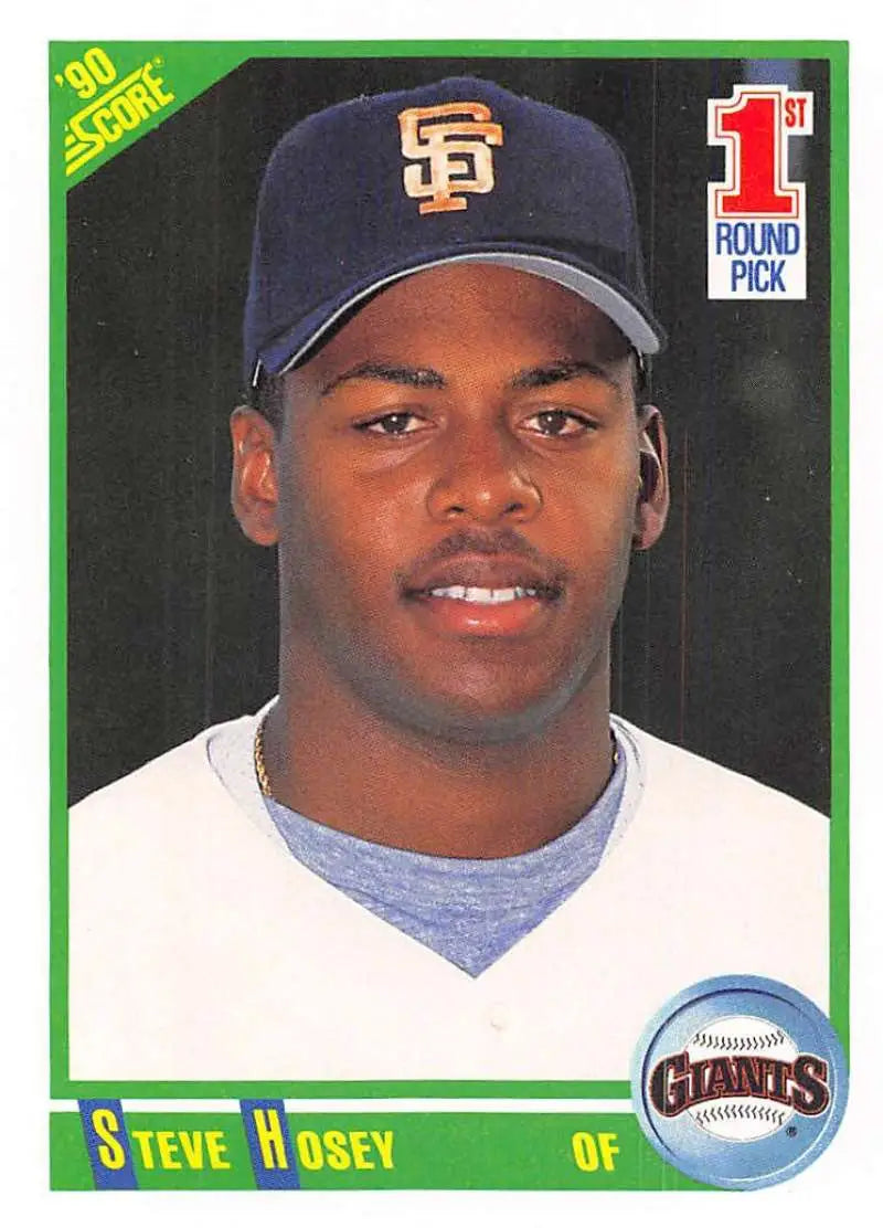 1990 Score #666 Steve Hosey EX Excellent RC Rookie San Francisco Giants Baseball Card - Baseball Card Single