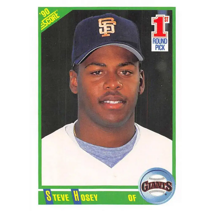 1990 Score #666 Steve Hosey NM-MT RC Rookie San Francisco Giants Baseball Card - Baseball Card Single