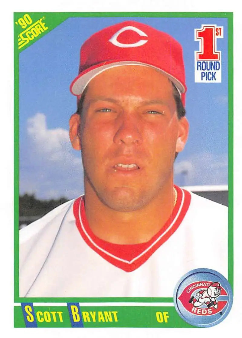 1990 Score #667 Scott Bryant EX Excellent RC Rookie Cincinnati Reds Baseball Card - Baseball Card Single