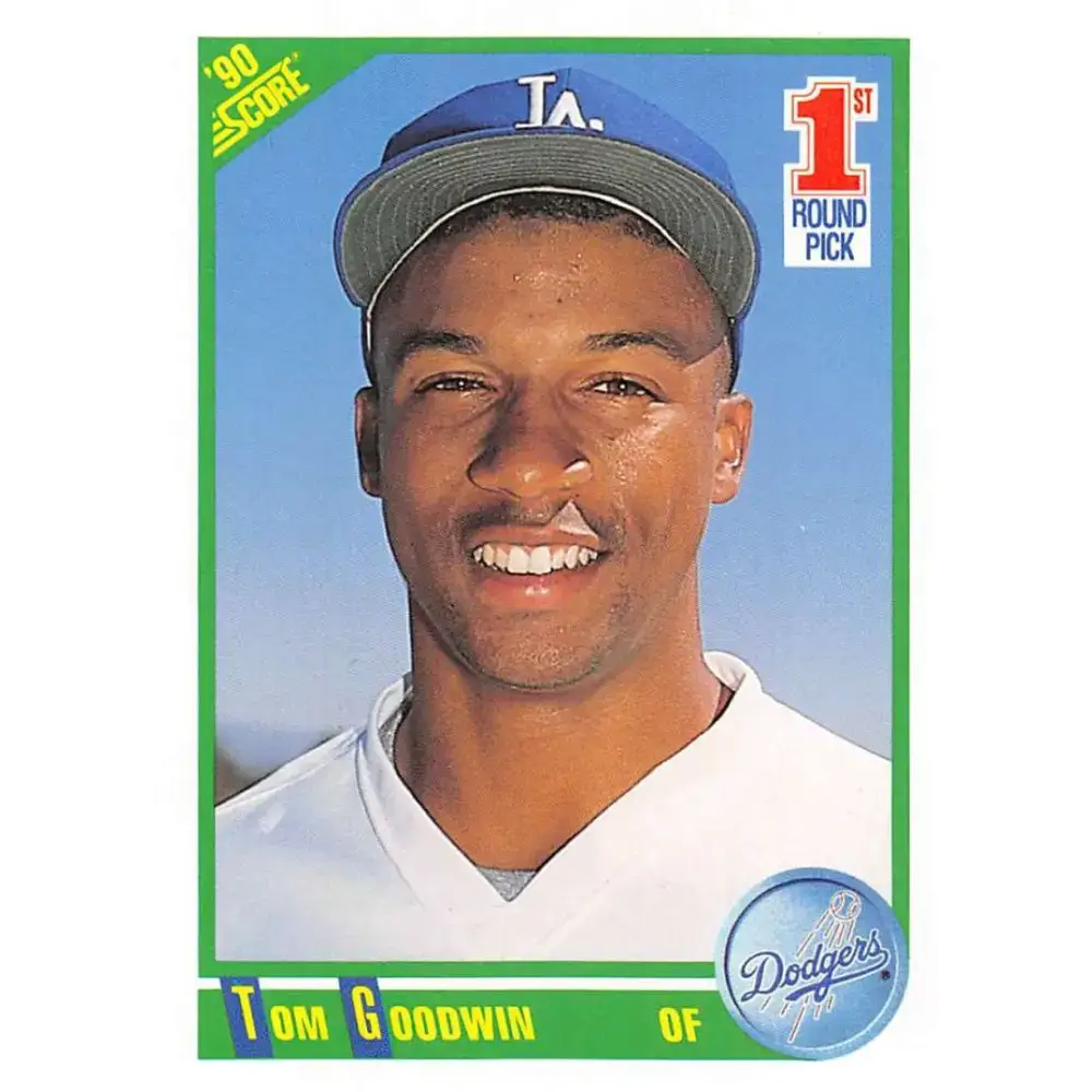 1990 Score #668 Tom Goodwin NM-MT RC Rookie Los Angeles Dodgers Baseball Card - Baseball Card Single
