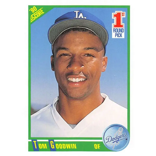 1990 Score #668 Tom Goodwin NM-MT RC Rookie Los Angeles Dodgers Baseball Card - Baseball Card Single