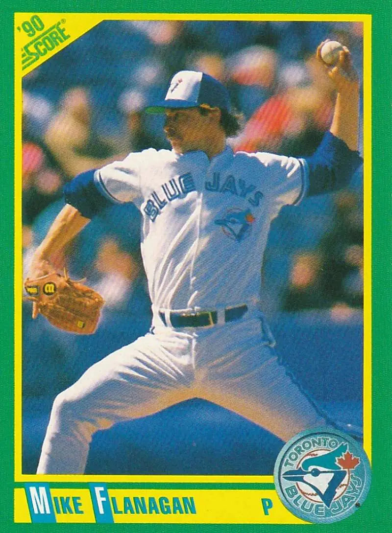 1990 Score #67 Mike Flanagan EX Excellent Toronto Blue Jays Baseball Card - Baseball Card Single