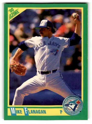 Original gloss Mike Flanagan Toronto baseball card from 1990 Score #67 featuring Flanagan Toronto Blue