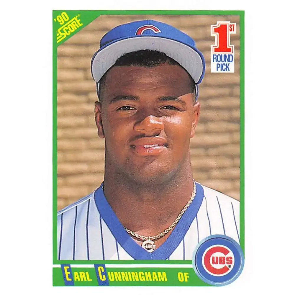 1990 Score #670 Earl Cunningham NM-MT RC Rookie Chicago Cubs Baseball Card - Baseball Card Single