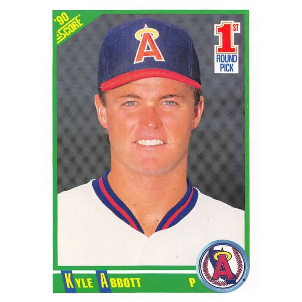 1990 Score #673 Kyle Abbott NM-MT RC Rookie California Angels Baseball Card - Baseball Card Single