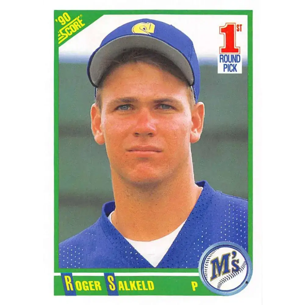 1990 Score #674 Roger Salkeld NM-MT RC Rookie Seattle Mariners Baseball Card - Baseball Card Single