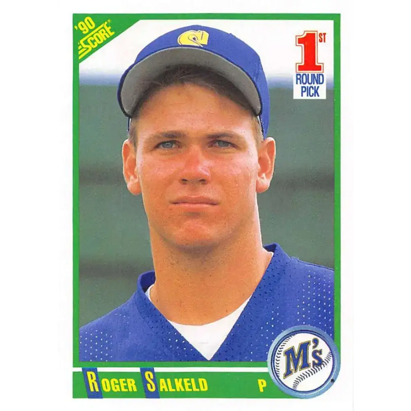 1990 Score #674 Roger Salkeld NM-MT RC Rookie Seattle Mariners Baseball Card - Baseball Card Single