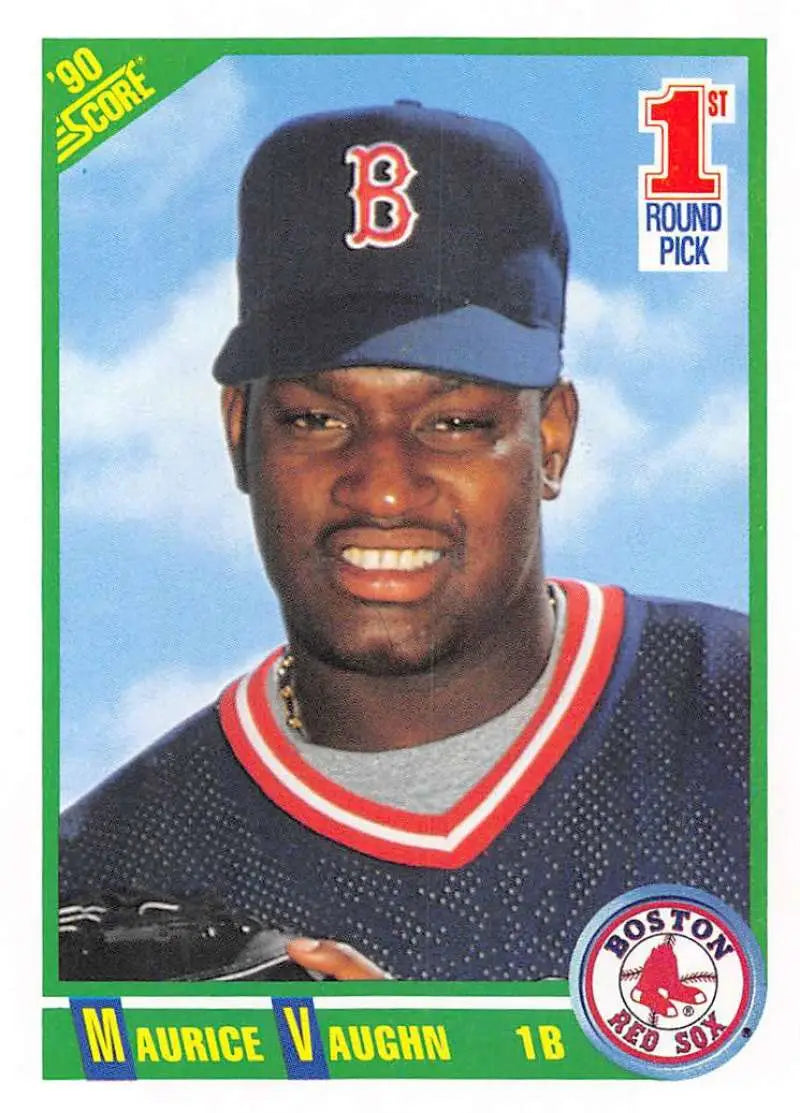 1990 Score #675 Mo Vaughn EX Excellent RC Rookie Boston Red Sox Baseball Card - Baseball Card Single