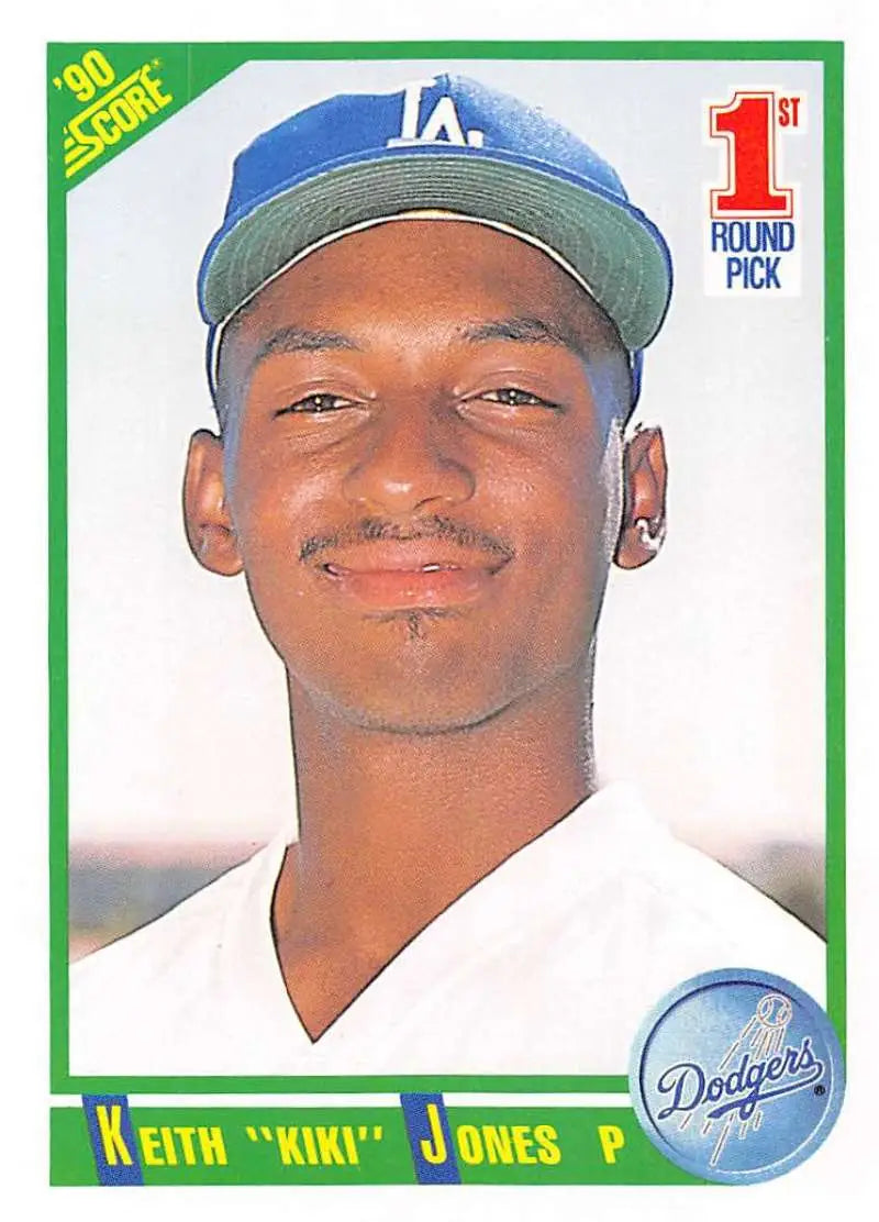 1990 Score #676 Kiki Jones EX Excellent RC Rookie Los Angeles Dodgers Baseball Card - Baseball Card Single