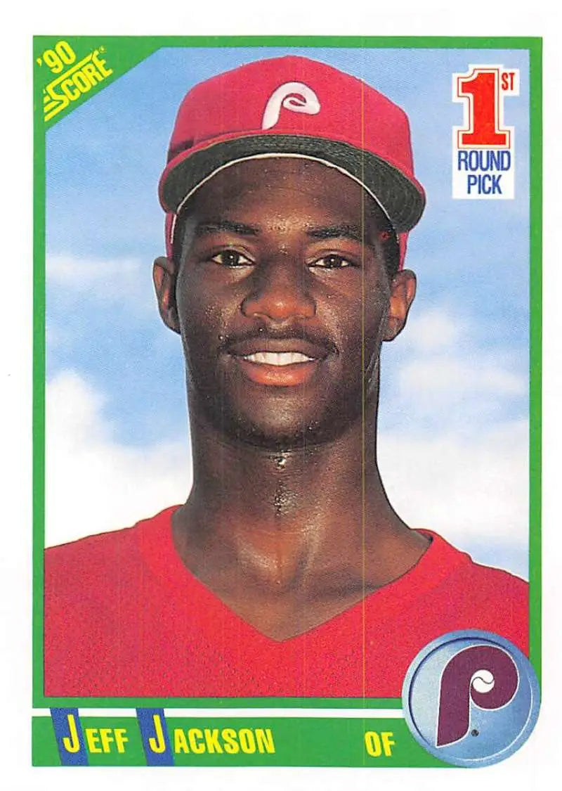 1990 Score #678 Jeff Jackson EX Excellent RC Rookie Philadelphia Phillies Baseball Card - Baseball Card Single