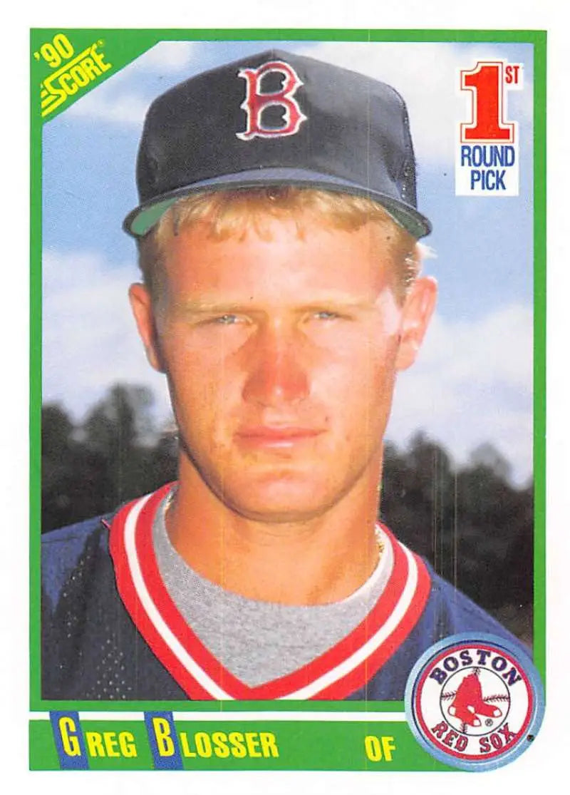1990 Score #681 Greg Blosser EX Excellent RC Rookie Boston Red Sox Baseball Card - Baseball Card Single
