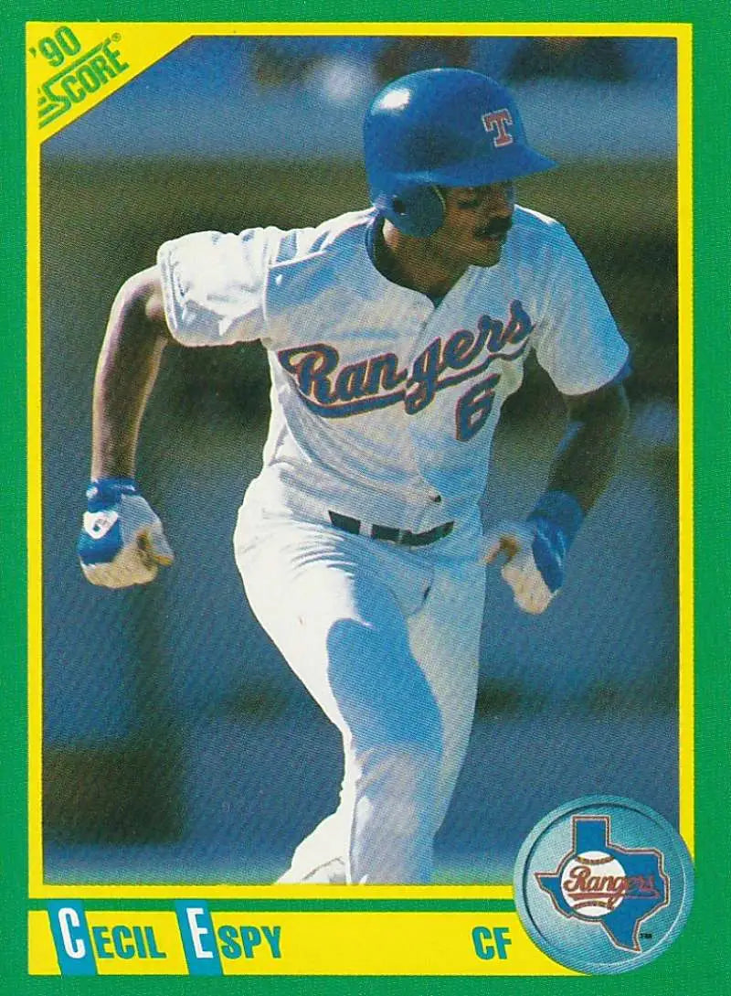 1990 Score #69 Cecil Espy EX Excellent Texas Rangers Baseball Card - Baseball Card Single