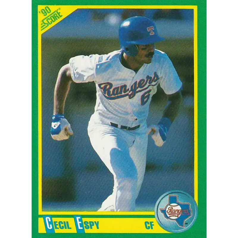 1990 Score #69 Cecil Espy NM-MT Texas Rangers Baseball Card - Baseball Card Single