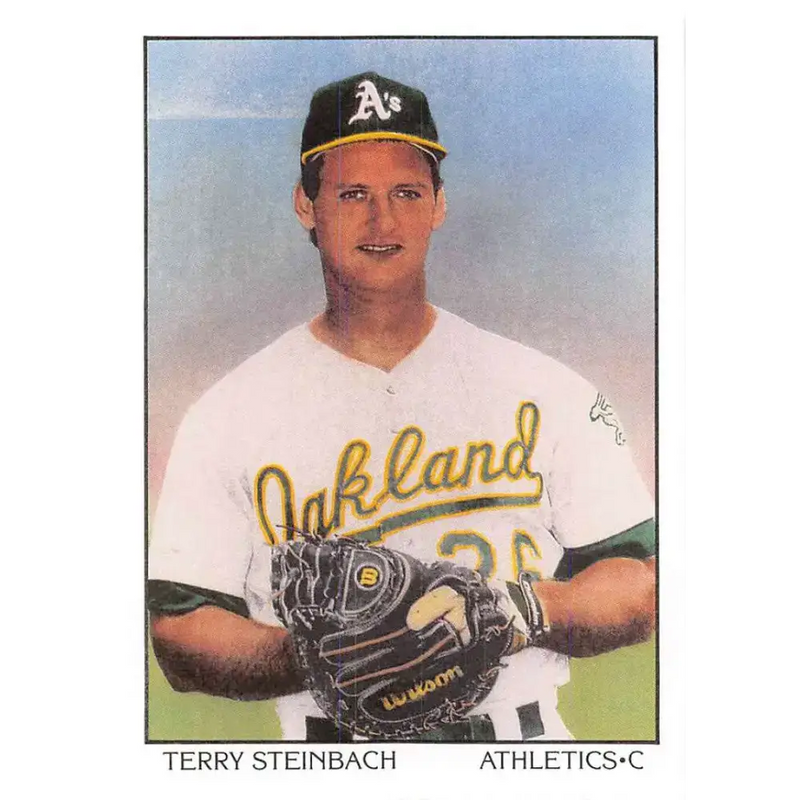 1990 Score #693b Terry Steinbach COR DT NM-MT Oakland Athletics Baseball Card - Baseball Card Single