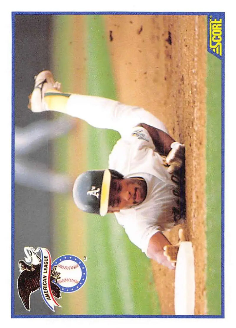 1990 Score #698 Rickey Henderson EX Excellent Oakland Athletics Baseball Card - Baseball Card Single