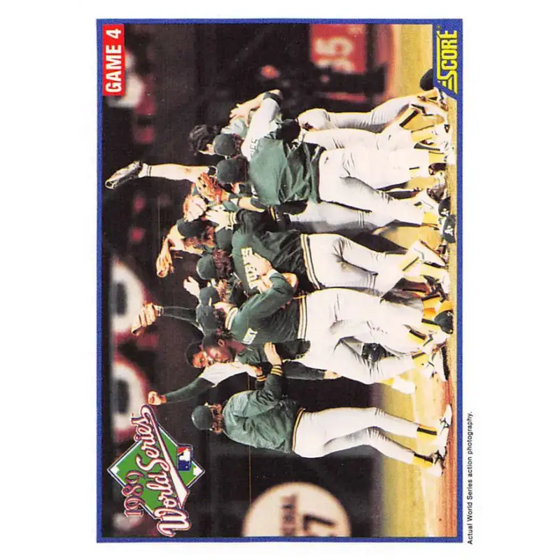 1990 Score #703 WS Game 4/Wrap-up NM-MT Oakland Athletics/San Francisco Giants Baseball Card - Baseball Card Single
