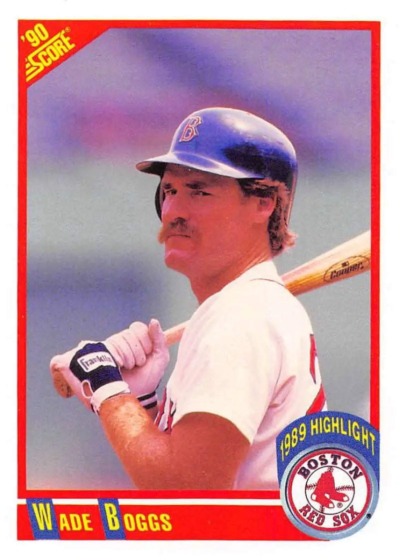 1990 Score #704 Wade Boggs EX Excellent Boston Red Sox Baseball Card - Baseball Card Single