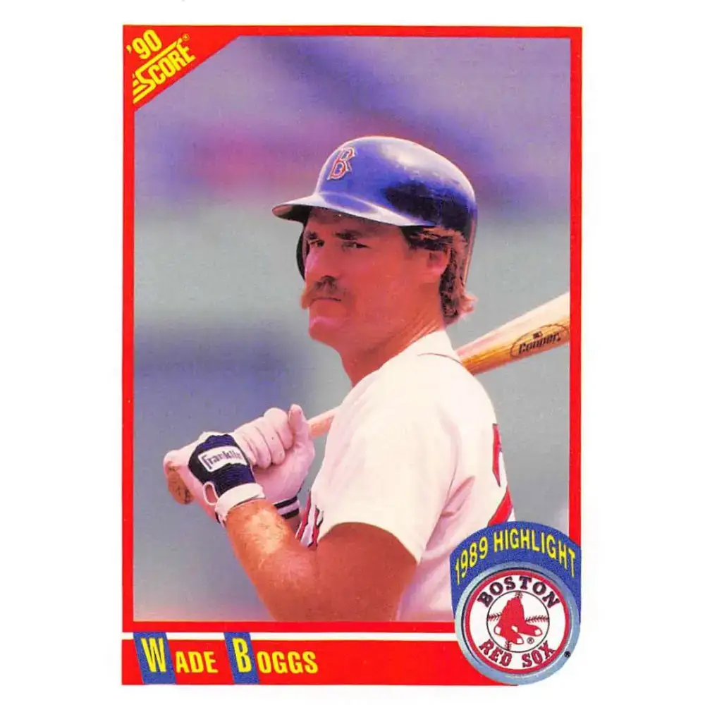 1990 Score #704 Wade Boggs HL NM-MT Boston Red Sox Baseball Card - Baseball Card Single