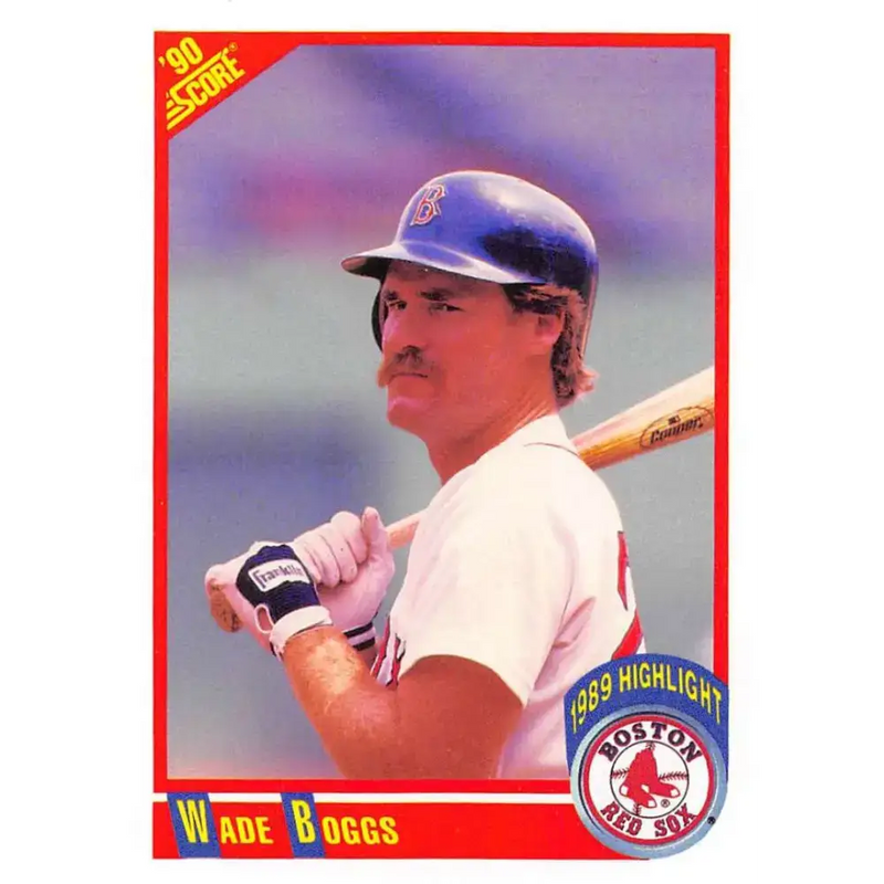 1990 Score #704 Wade Boggs HL NM-MT Boston Red Sox Baseball Card - Baseball Card Single