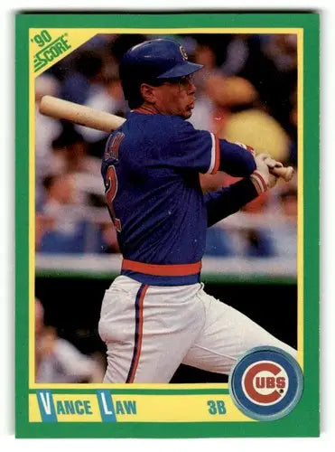 1990 Score #73 Vance Law Chicago Cubs Baseball Cards ID:52808 - Baseball Card Single
