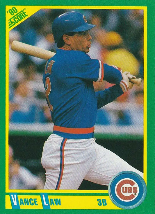 1990 Score #73 Vance Law EX Excellent Chicago Cubs Baseball Card - Baseball Card Single