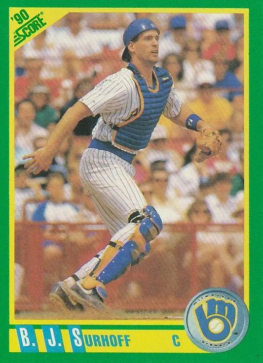 1990 Score #74 B.J. Surhoff EX Excellent Milwaukee Brewers Baseball Card