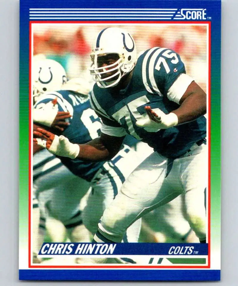 1990 Score #75 Chris Hinton NM-MT Indianapolis Colts Football Card - Football Card Single