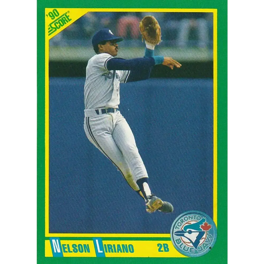 1990 Score #77 Nelson Liriano NM-MT Toronto Blue Jays Baseball Card - Baseball Card Single
