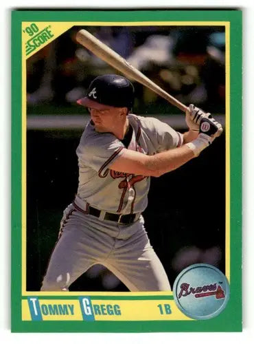 1990 Score #78 Tommy Gregg Atlanta Braves Baseball Cards ID:52785 - Baseball Card Single