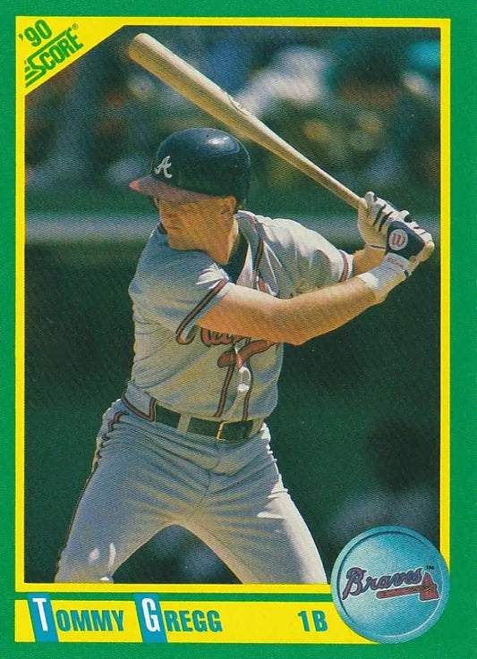 1990 Score #78 Tommy Gregg EX Excellent Atlanta Braves Baseball Card