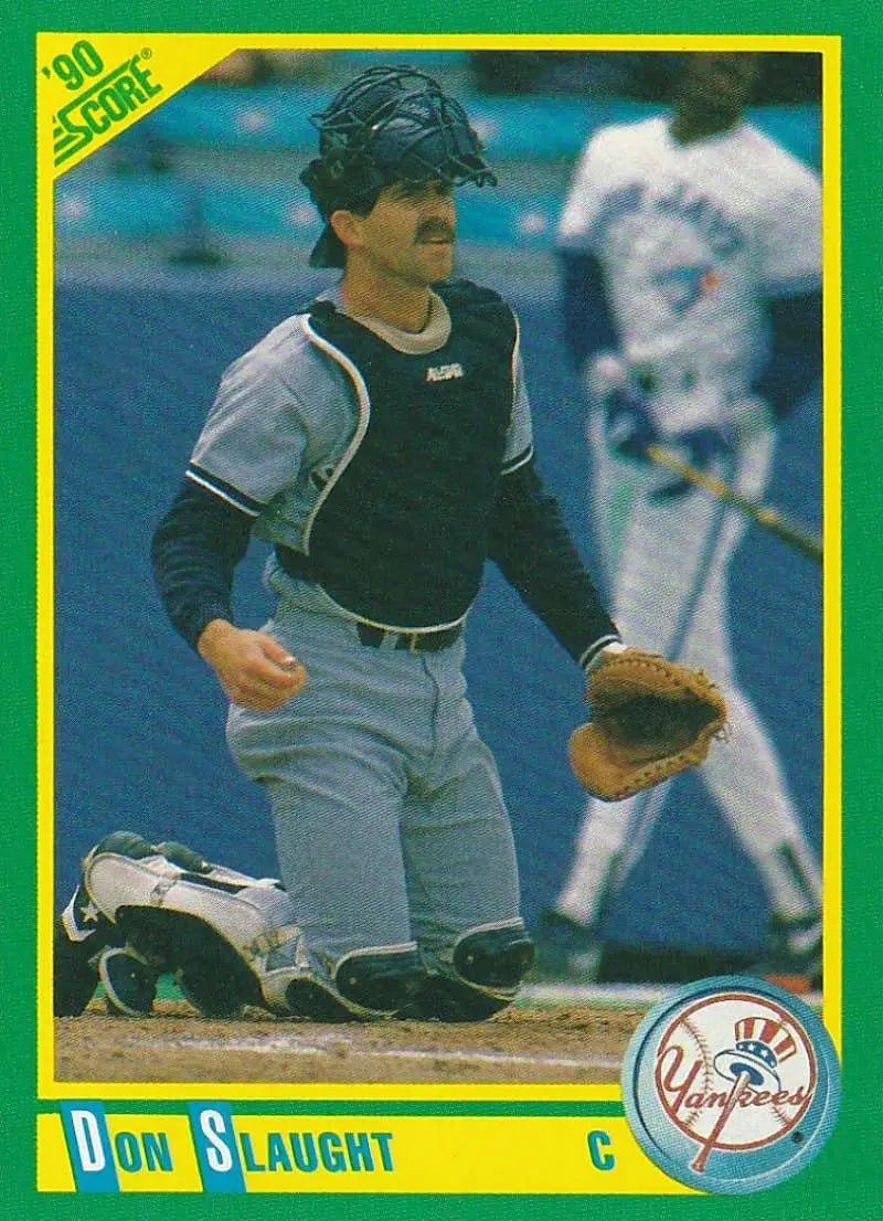 1990 Score #79 Don Slaught EX Excellent New York Yankees Baseball Card - Baseball Card Single