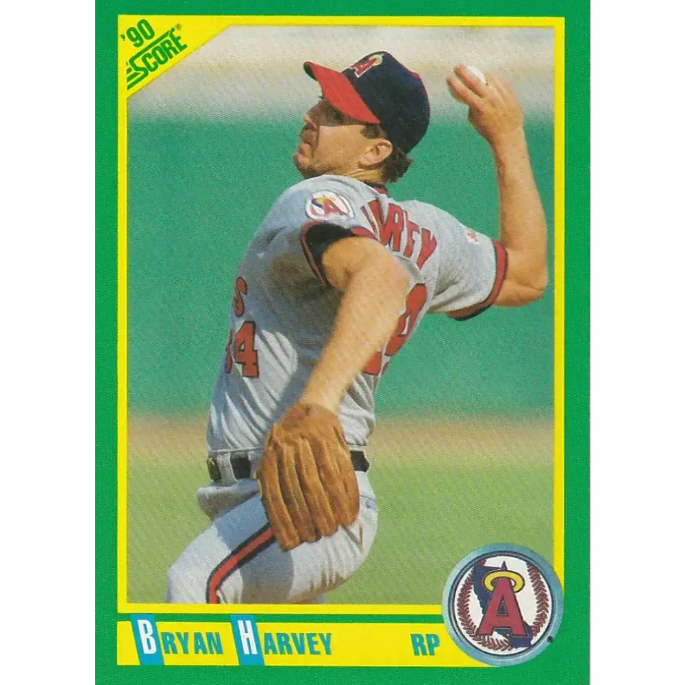 1990 Score #8 Bryan Harvey NM-MT California Angels Baseball Card - Baseball Card Single