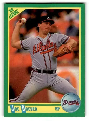 1990 Score #81 Joe Boever Atlanta Braves Baseball Cards ID:52809 - Baseball Card Single