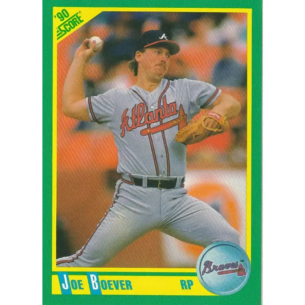 1990 Score #81 Joe Boever NM-MT Atlanta Braves Baseball Card - Baseball Card Single