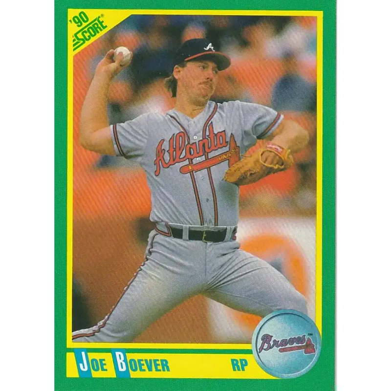1990 Score #81 Joe Boever NM-MT Atlanta Braves Baseball Card - Baseball Card Single