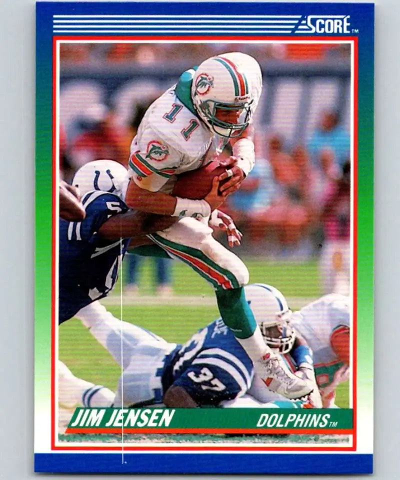1990 Score #84 Jim Jensen NM-MT Miami Dolphins Football Card - Football Card Single